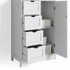 Badschrank Bianco Weiß 55 x 81 cm Vicco