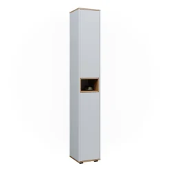 Badschrank Didi Weiß/Artisan 30 x 192 cm mit 2 Türen Vicco