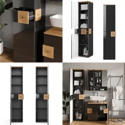 Badschrank Eden Anthrazit 40 x 184.2 cm Vicco