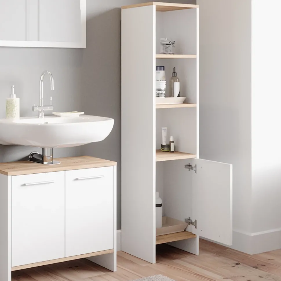 Badschrank Elvio Weiß 32 x 136.6 cm Vicco