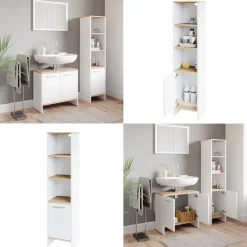 Badschrank Elvio Weiß 32 x 136.6 cm Vicco