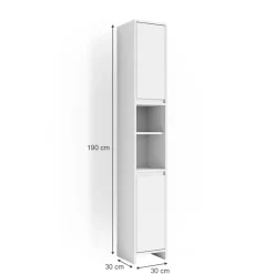 Badschrank Emma Weiß 30 x 190 cm Vicco