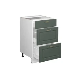 Badschrank Fame-Line Grün-Gold Landhaus 50 x 82 cm ohne Arbeitsplatte Vicco