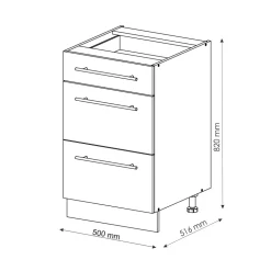 Badschrank Fame-Line Grün-Gold Landhaus 50 x 82 cm ohne Arbeitsplatte Vicco
