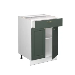 Badschrank Fame-Line Grün-Gold Landhaus 60 x 82 cm mit Schublade, ohne Arbeitsplatte Vicco