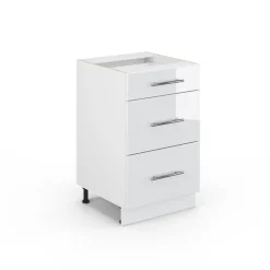 Badschrank Fame-Line Weiß Hochglanz 50 x 82 cm ohne Arbeitsplatte Vicco