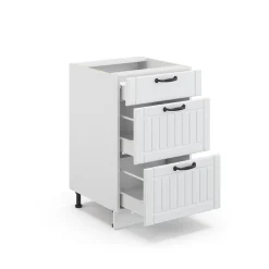 Badschrank Fame-Line Weiß Landhaus 50 x 82 cm ohne Arbeitsplatte Vicco