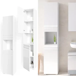 Badschrank Fredd Weiß Hochglanz 36.4 x 190.5 cm Vicco