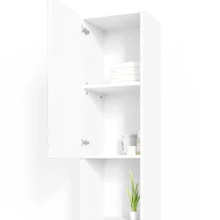 Badschrank Fredd Weiß Hochglanz 36.4 x 190.5 cm Vicco