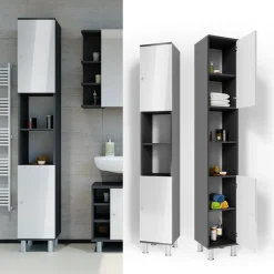 Badschrank Fynn Anthrazit 30 x 190 cm Vicco