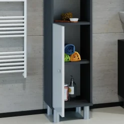 Badschrank Fynn Anthrazit 30 x 190 cm Vicco