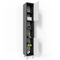 Badschrank Fynn Anthrazit 30 x 190 cm Vicco