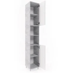 Badschrank Fynn Beton 30 x 190 cm Vicco