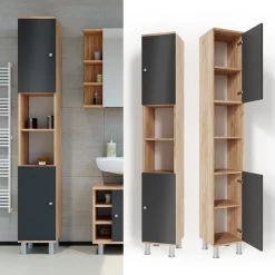 Badschrank Fynn Eiche 30 x 190 cm Vicco