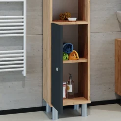 Badschrank Fynn Eiche 30 x 190 cm Vicco