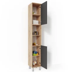 Badschrank Fynn Eiche 30 x 190 cm Vicco