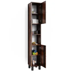 Badschrank Fynn Eiche rustikal 30 x 190 cm Vicco