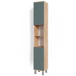 Badschrank Fynn Grün 30 x 190 cm Vicco