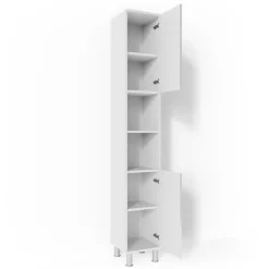 Badschrank Fynn Weiß Hochglanz 30 x 190 cm Vicco