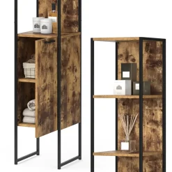 Badschrank Fyrk Antikholz 33 x 185 cm Vicco