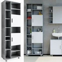 Badschrank Ilias Beton 60 x 190 cm Vicco