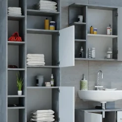 Badschrank Ilias Beton 60 x 190 cm Vicco