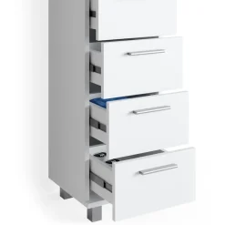 Badschrank Ilias Weiß 30 x 95 cm Vicco