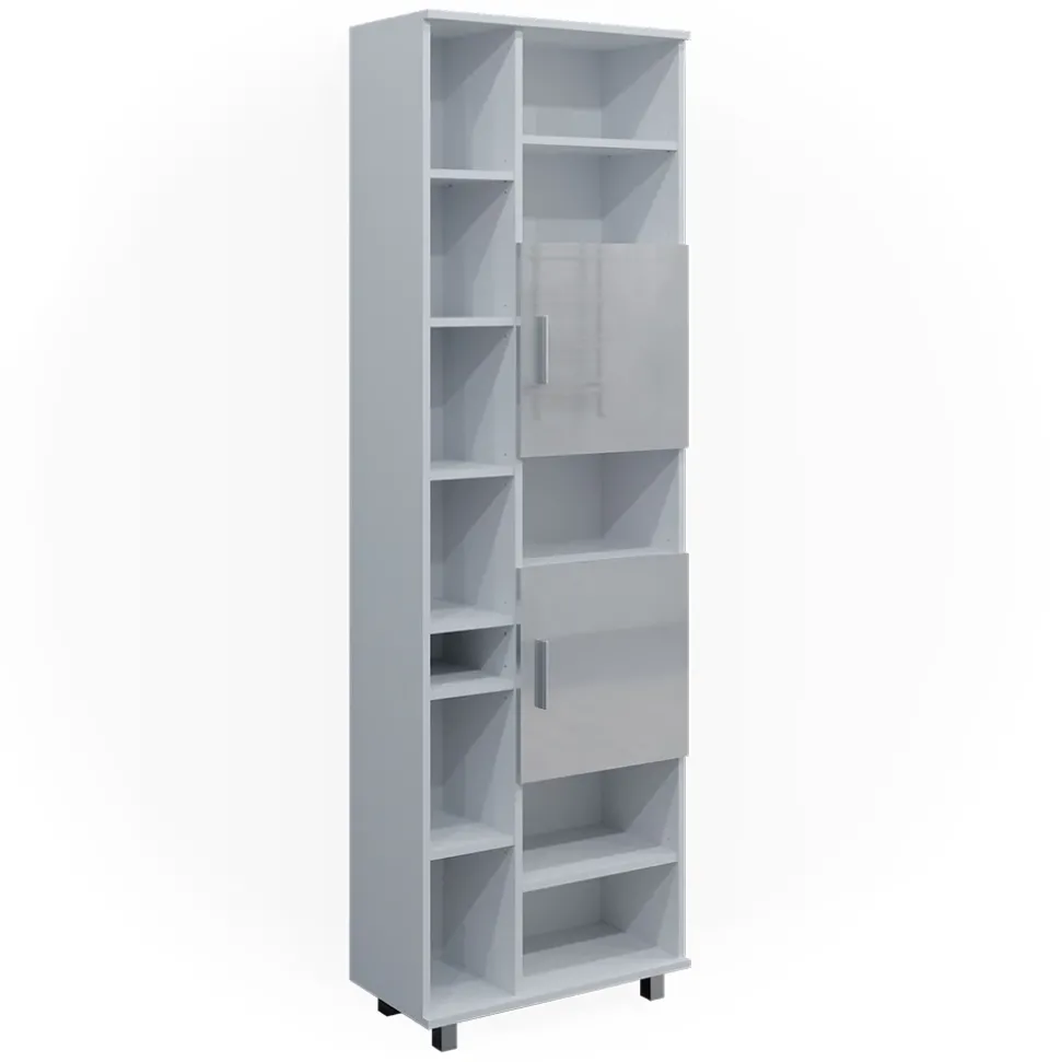 Badschrank Ilias Weiß Hochglanz 60 x 190 cm Vicco