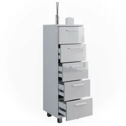 Badschrank Ilias Weiß Hochglanz 30 x 95 cm Vicco