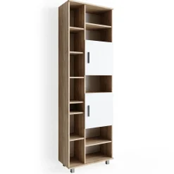 Badschrank Ilias Weiß/Sonoma 60 x 190 cm Vicco
