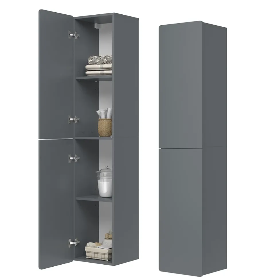 Badschrank Izan Grau 36.6 x 171.6 cm Vicco