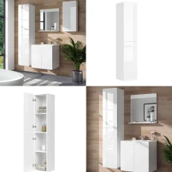 Badschrank Izan Weiß 36.6 x 171.6 cm Vicco