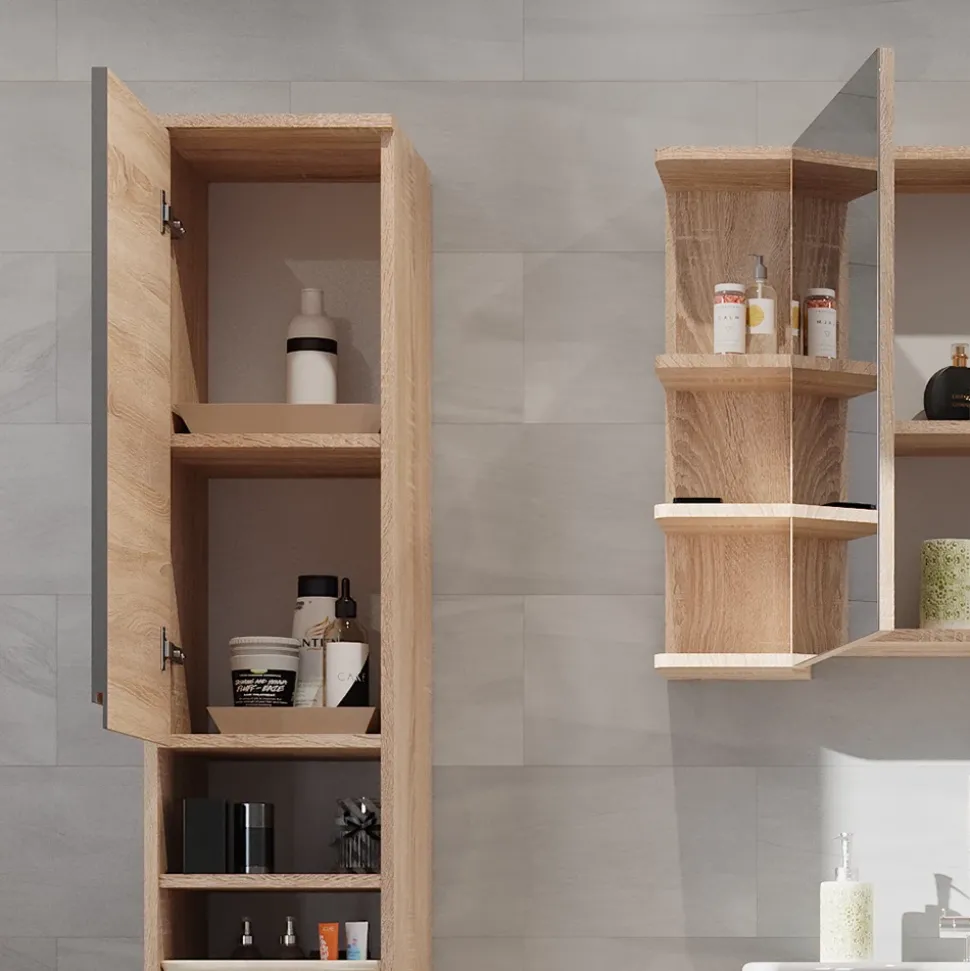 Badschrank J-Shape Sonoma 30 x 190 cm Vicco