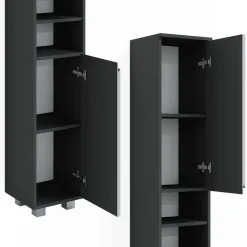 Badschrank J-Shape Weiß 30 x 190 cm Vicco