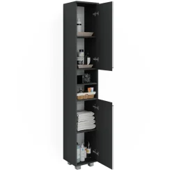 Badschrank J-Shape Weiß 30 x 190 cm Vicco