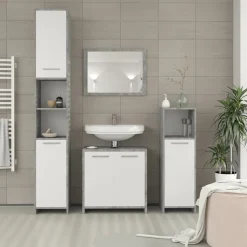 Badschrank Kiko Beton 30 x 190 cm Vicco