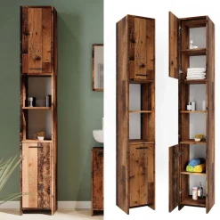 Badschrank Kiko Eiche rustikal 30 x 190 cm Vicco