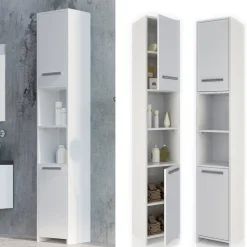 Badschrank Kiko Weiß 30 x 190 cm Vicco