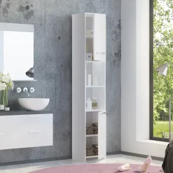 Badschrank Kiko Weiß 30 x 190 cm Vicco