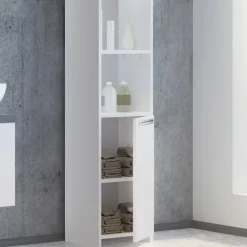 Badschrank Kiko Weiß 30 x 190 cm Vicco