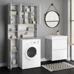 Badschrank Luis Beton 32 x 190 cm Vicco