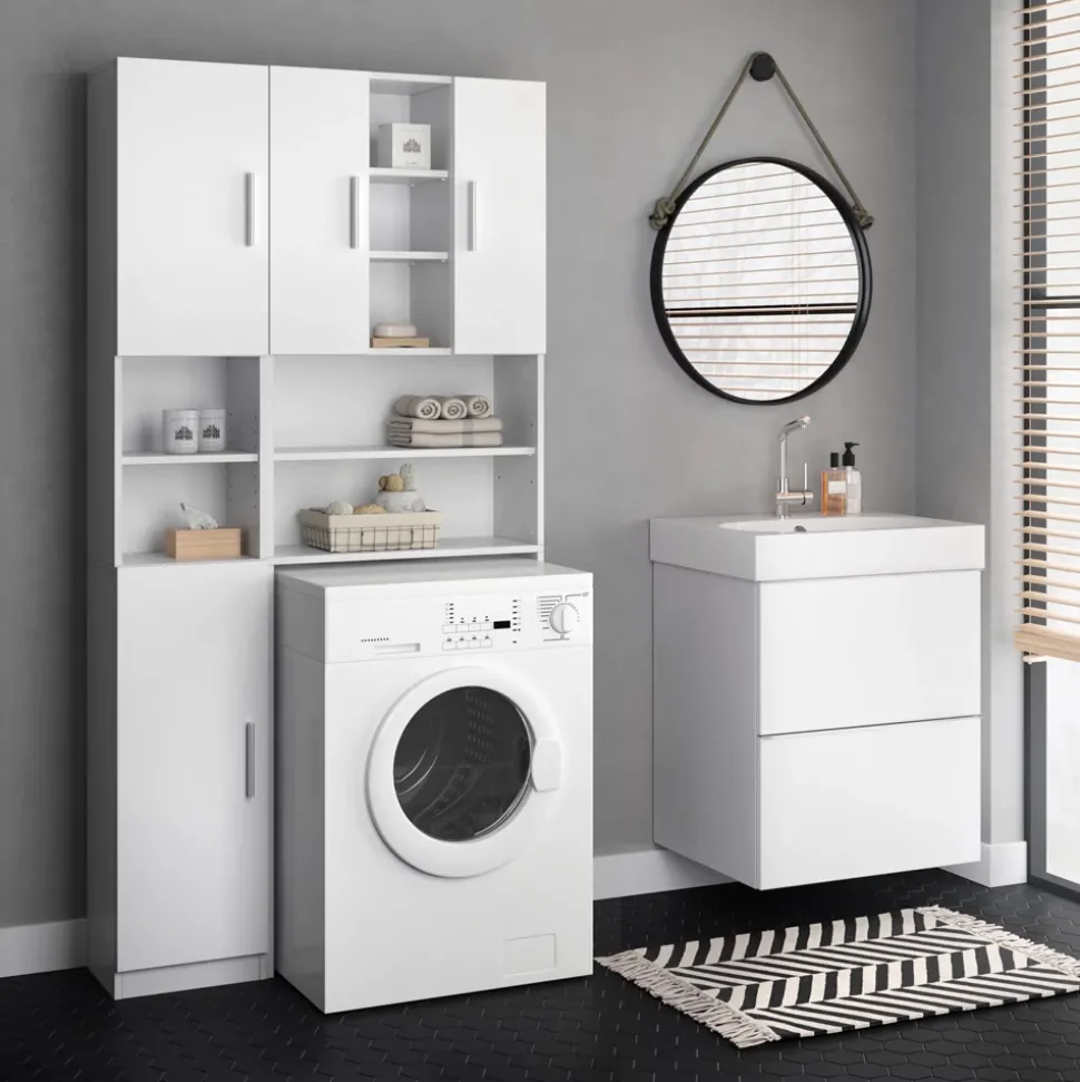 Badschrank Luis Weiß 32 x 190 cm Vicco