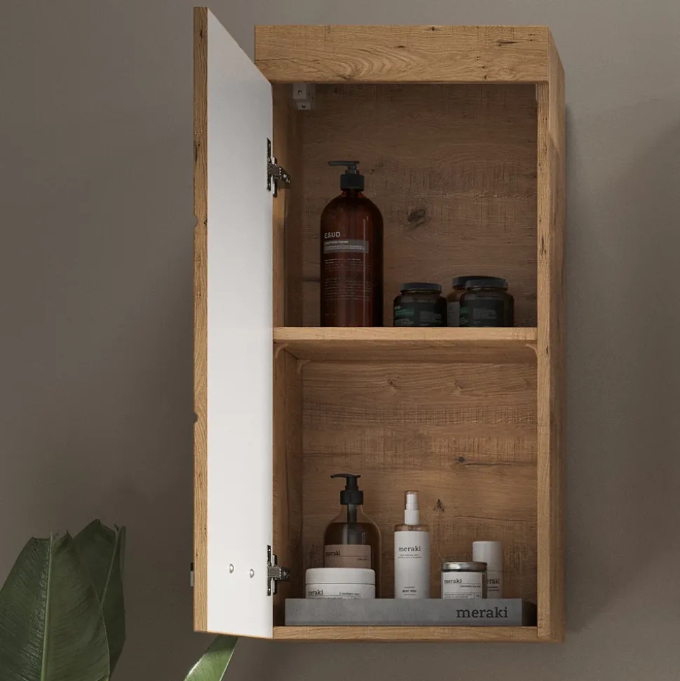 Badschrank Luna Eiche Wotan 37 x 77 cm Vicco