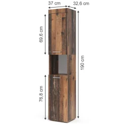 Badschrank Luna Oldstyle 37 x 190 cm Vicco