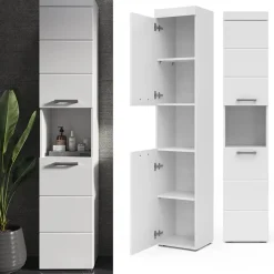 Badschrank Luna Weiß 37 x 190 cm Vicco