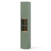 Badschrank Marelle Grün/Artisan 30 x 180 cm mit Türen und offenen Fächern Vicco