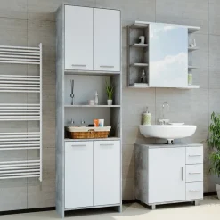 Badschrank Maris Beton 56.1 x 190 cm Vicco