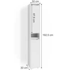 Badschrank Ruben Weiß 30 x 192.5 cm Vicco