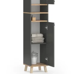 Badschrank Senyo Anthrazit 30 x 174 cm Vicco