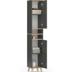 Badschrank Senyo Anthrazit 30 x 174 cm Vicco